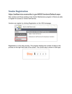 Vendor Registration - City of Evansville