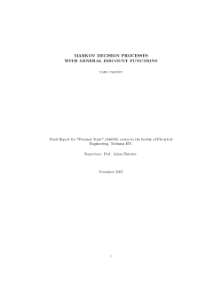 markov decision processes with general discount functions