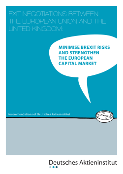 Exit nEgotiations bEtwEEn thE EuropEan union and thE unitEd