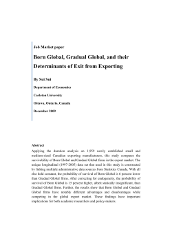 Born Global, Gradual Global, and their Determinants of Exit