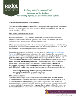 Goals and School Ratings in the State Accountability System: States