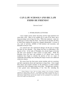 can law schools and big law firms be friends?