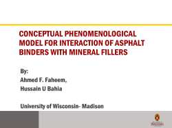 conceptual phenomenological model for interaction of asphalt