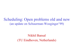 Scheduling: Open problems old and new