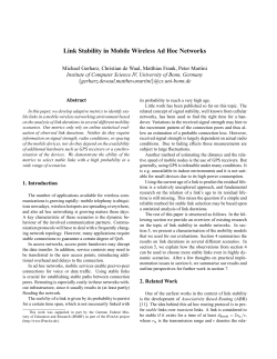 Link Stability in Mobile Wireless Ad Hoc Networks