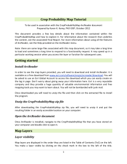 Crop Probability Map Tutorial Getting started Map Layers