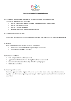 PI Project Proposal