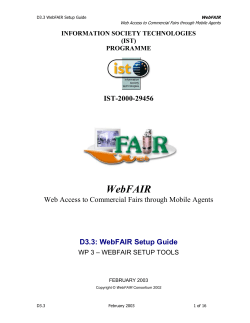 4 Setting up an exhibition for WebFAIR - FORTH-ICS