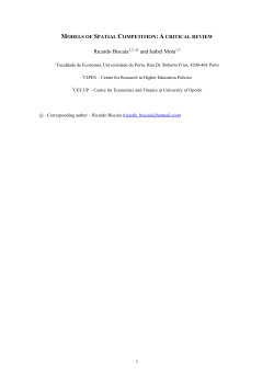 Models of Spatial Competition