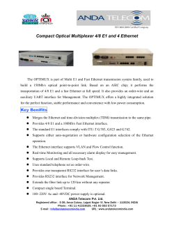 Compact Optical Multiplexer 4/8 E1 and 4 Ethernet