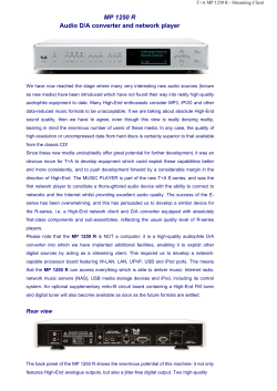 MP 1250 R Audio D/A converter and network player - ta