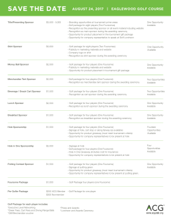 Golf Sponsorship Opportunities