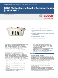 D285 Photoelectric Smoke Detector Heads