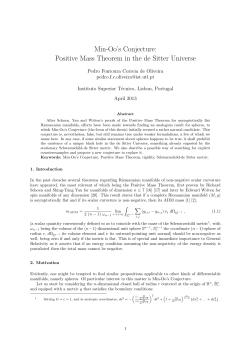 Min-Oo`s Conjecture: Positive Mass Theorem in the