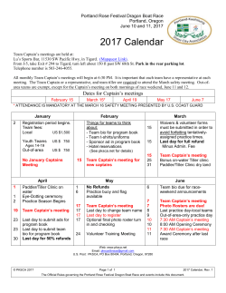2017 Race Calendar - Portland-Kaohsiung Sister City Association