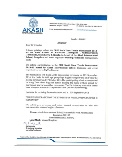Tennis CBSE South zone-2014-15