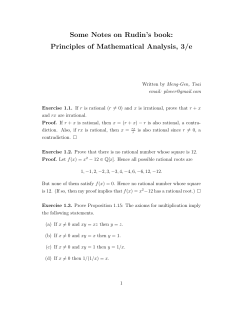 Some Notes on Rudin`s book: Principles of Mathematical Analysis, 3/e