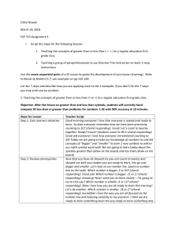 Emily Nowak March 18, 2016 ESP 723 Assignment 5 Script the