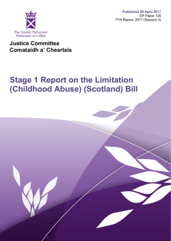 Stage 1 Report on the Limitation (Childhood Abuse) (Scotland) Bill