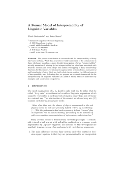 A Formal Model of Interpretability of Linguistic Variables