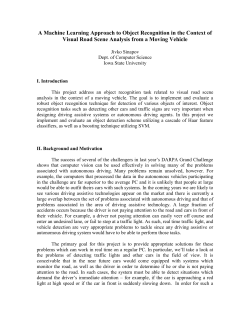 A Machine Learning Approach to Object Recognition in the Context