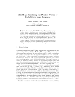 cProbLog: Restricting the Possible Worlds of Probabilistic