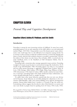 Pretend Play and Cognitive Development