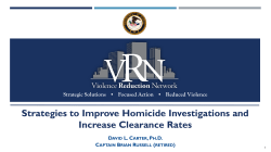 Strategies to Improve Homicide Investigations and Increase