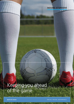 Keeping you ahead of the game