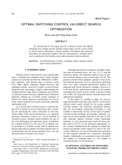 optimal switching control via direct search optimization