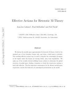 Effective Actions for Heterotic M-Theory