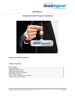 APPENDIX A thinkgrowth MDF Program Guidelines