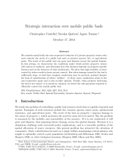 Strategic interaction over mobile public bads