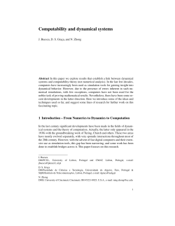 Computability and dynamical systems