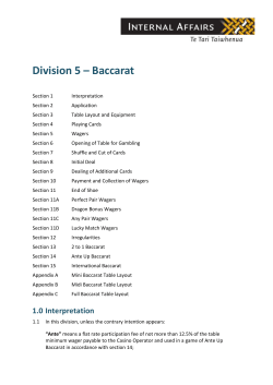 Baccarat Game Rules