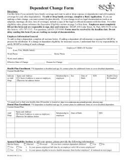 Dependent Change Form