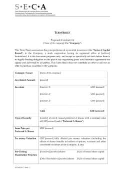Term Sheet