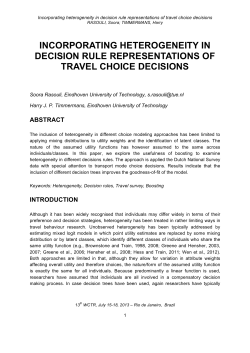 incorporating heterogeneity in decision rule representations