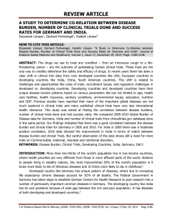 a study to determine co‐relation between disease burden, number