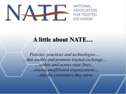 A little about NATE - National Association for Trusted Exchange