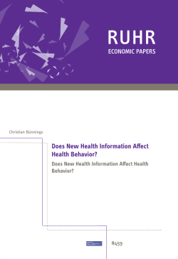 Does New Health Information Affect Health Behavior?