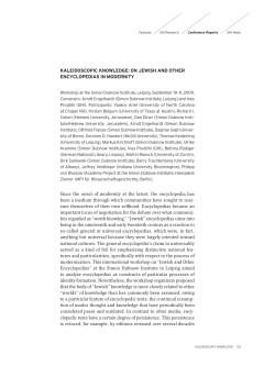 kaleidoscopic knowledge: on jewish and other encyclopedias in