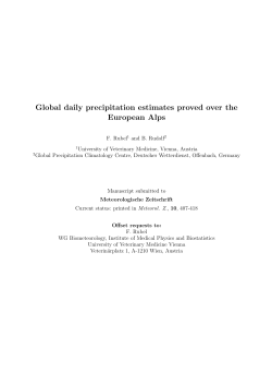 Global daily precipitation estimates proved over the European Alps
