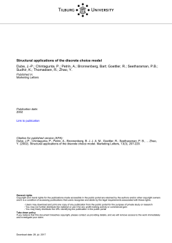 Tilburg University Structural applications of the discrete choice