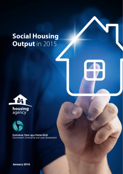 Social Housing Output in 2015 - Department of Housing, Planning
