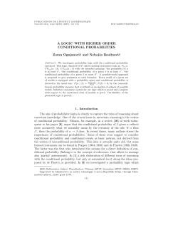 A LOGIC WITH HIGHER ORDER CONDITIONAL PROBABILITIES