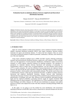 Estimation based on minimum distance between empirical and