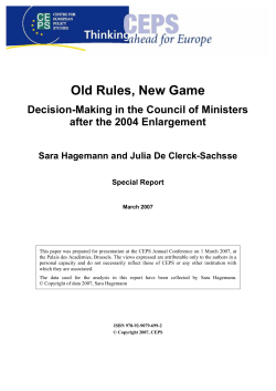 Old Rules, New Game - Archive of European Integration