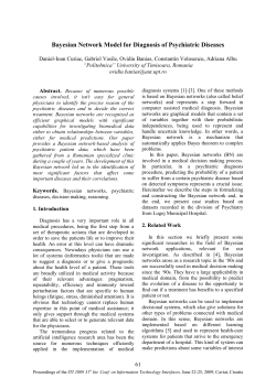 Bayesian Network Model for Diagnosis of Psychiatric Diseases