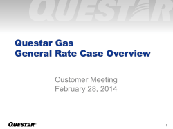 Questar Gas General Rate Case Overview